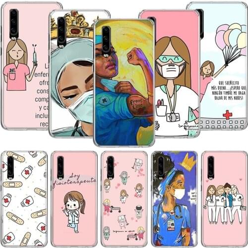 Funny Medicine Nurse Doctor Phone Case For Huawei P30 P40 P20 P10 Mate 20 10 30 Lite Pro P Smart Z Plus Printing Cover Coque She