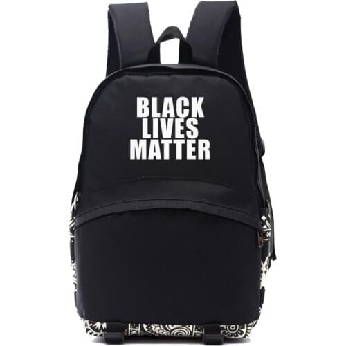 Black lives matter BLM backpack black lives matter school backpack student bag school bag backpacks nylon material NB438