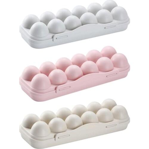 Kitchen Storage Boxes Egg Tray Holder Egg Plastic Storage Box Refrigerator Crisper Storage Container Home Storage Organization