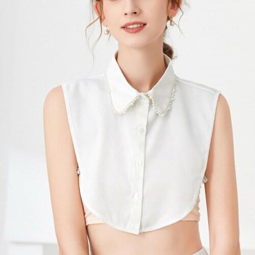 Linbaiway Women Fake Collar Ladies Bottoming Shirt Lace Decoration False Collar for Sweater Autumn and Winter Detachable Collar