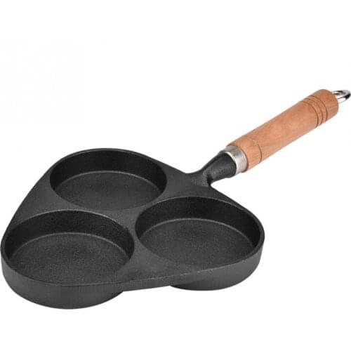 Multifunction Breakfast Fryer Skillet Non-stick Coating Omelette Pans Mini Three Hole Egg Pan Cast Iron Kitchen Frying Pan