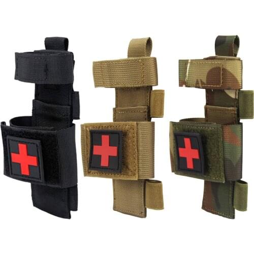 Multi-Function First Aid Flashlight Scissors Hanging Bag Release Buckle Medical Military Tactical Emergency Tourniquet Strap