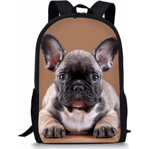 Fashion Kids School Bags Little Bulldogs Pattern Children Book Bag Travel Backpack Toddler Boys Girls School Backpack