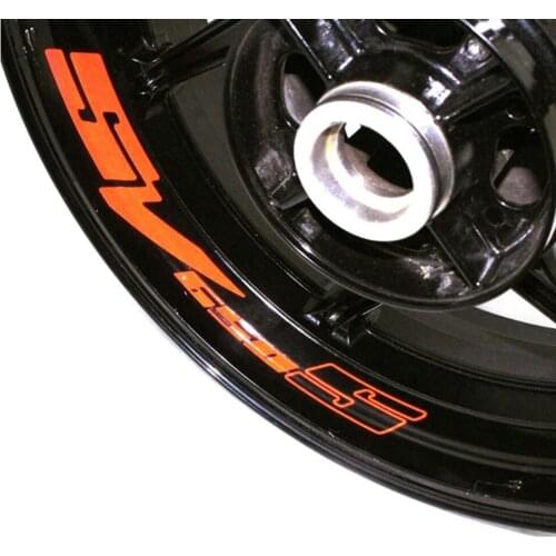 A set of 8pcs high quality Motorcycle Wheel Sticker Decal Reflective Rim Bike Motorcycle Suitable for SUZUKI SV 650S SV650S
