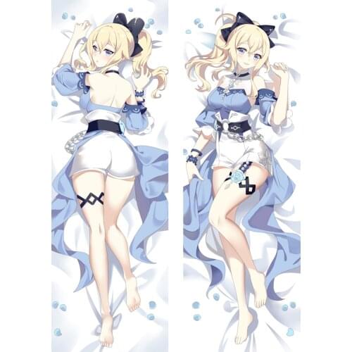 Game Genshin Impact Jean Dakimakura Fullbody Pillow Case Two-Side Printed Hugging Pillow Cover Bedroom Bedding Xmas Gifts
