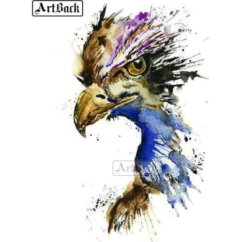New 5d diy diamond painting watercolor eagle rhinestone full square drill kit diamond mosaic 3D decorative artwork ARD467