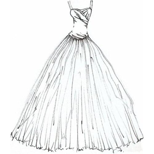 PANFELOU lightness dress wedding Scrapbooking DIY Embossing Valentines Day card paper dies cutting die stencils punch Metal