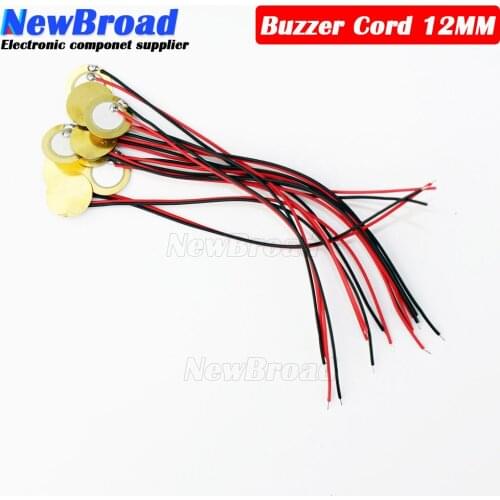 10Pcs Piezoelectric Piezo Ceramic Wafer Plate Dia 12mm For Buzzer Loudspeaker