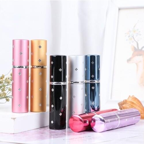 1PC 10ml Mini Portable Perfume Bottle Travel Refillable Empty Perfume Atomizer Metal Spray Scent Pump Case