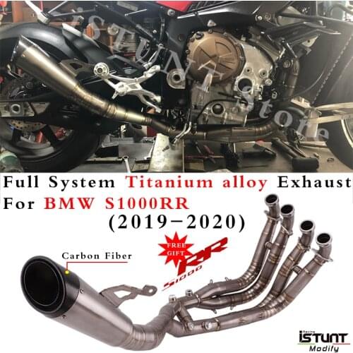 Slip On For BMW S1000RR 2019 2020 Full System Modified Titanium Alloy Front Mid Link Pipe Muffler Motorcycle Escape Moto Exhaust