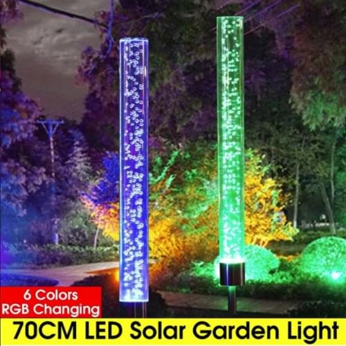 Solar LED Lights Acrylic Bubble Garden Color Changing Waterproof Path Light Patio Lawn Lamp Eco-Friendly Outdoor RGB