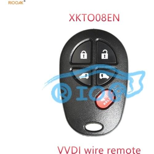 RIOOAK 10pcs/lot horse XKTO08EN Wire Universal Remote Key 5 Buttons for VVDI MINI Key Tool vvdi2 English Version free shipping