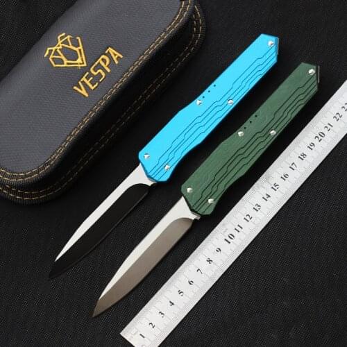 VESPA pocket Knife survival EDC D2 Blade TC4 Handle hunting knife Tactical folding knives Karambit cs go camping kitchen tool