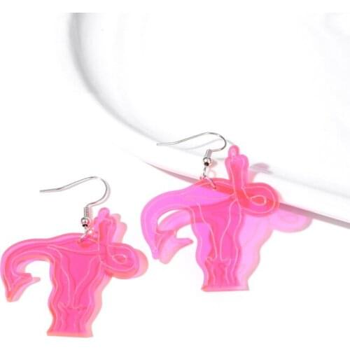 Uterus Female Empowerment Feminist Power Body Choice Girl Boss Earrings Accessories
