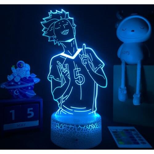3D Anime Lmap Haikyuu!! Light for Kids Child Bedroom Decor Tendou Satori Figure Haikyu Manga Gift Bedside Lamp Dropshipping