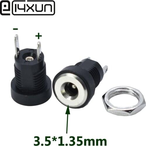 5Pcs DC-022B 3.5*1.3mm 3.5 X 1.3 mm 3A 12V Female DC Power adapter dc jack connector DC022B DC power plug male 3.5X1.3mm