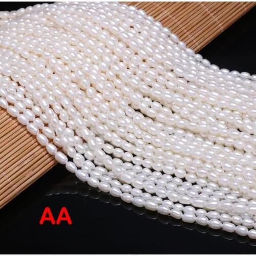AA Freshwater Pearl Rice-shaped Loose Beads 36 Cm For DIY Bracelet Earring Necklace Sewing Craft Jewelry Accessory