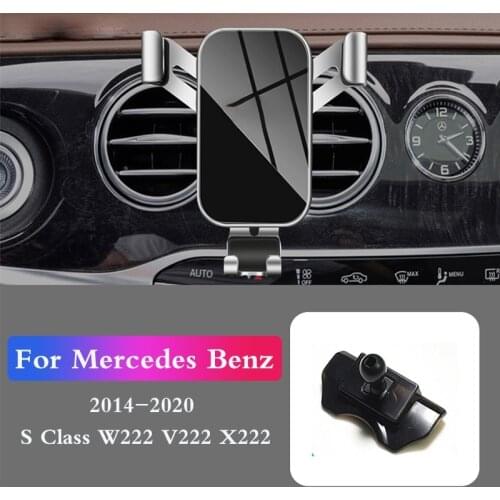 Car Mobile Phone Holder Mounts Stand GPS Navigation Bracket For Mercedes Benz W222 X222 V222 Class S 2014-2020 Car Accessories