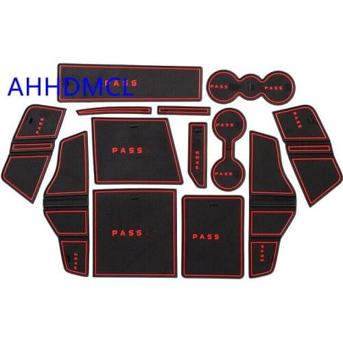 Car Anti-Dirty Pad Door Groove Gate Slot Cup Storage Pad Anti-Slip Mat For Passat 2019