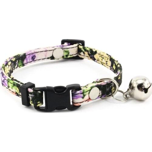 Floral Collar for Small Dogs with Bell Fashion Dog Collar For Puppies Cats Female Dog Accessories Supplies Pet Products