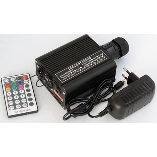 DMX 16W RGBW LED plastic Fiber Optic Star Ceiling Kit Light 0.75mm 150pcs*2m+1mm 100*2m opticl fiber cable+28Key remote control