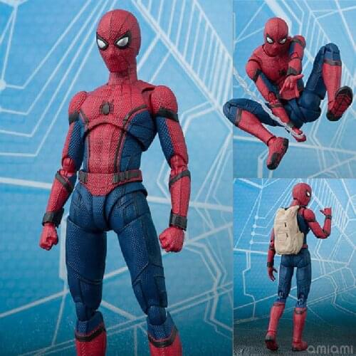 Disney Marvel 15cm Shf Spider Man Movable Pvc Anime Action Figure Collectible Model Doll Statue Ornaments Toys Gift For Kids