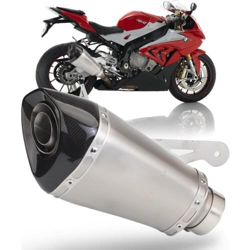 51 60 65mm Moto S1000R S1000RR 2014-2016 Retrofit Muffler Detachable Modified Scorpion Exhaust Pipe With Carbon Fiber Head