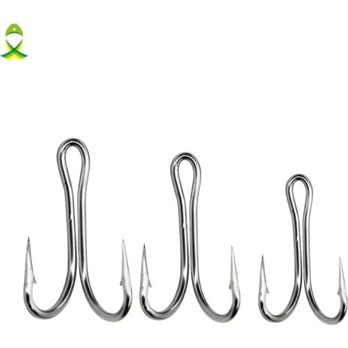 JSM 20 pcs/lot saltwater Japan stainless teel Fishing double Hooks for jig and lure fishing tackle