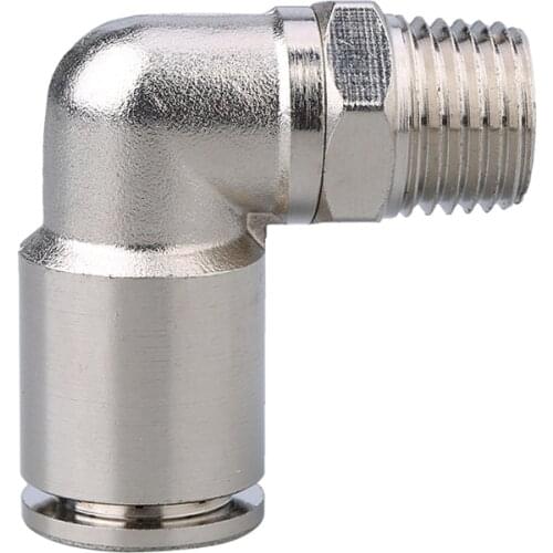 Brass Fitting Pneumatic Compressor Male Straight Compress Air Fitting Right angle elbow 6mm to 1/8" tube PL6-01