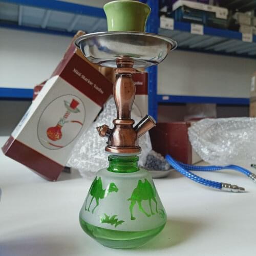 Small Hookah Glass Arab Hookah Oil Burner Glass Pipe Narguile Completo Metal Hookah Mouth Tips Hookah Wind Cover Hookah Set