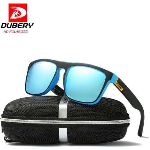 DUBERY Polarized Sunglasses Mens square Driving Shades Male Sun Glasses For Men Retro Luxury Brand Designer Oculos