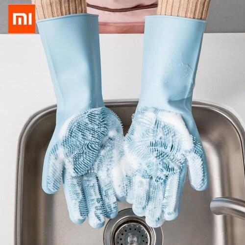 New Xiaomi Youpin JORDAN & JUDY Magic Silicone Cleaning Gloves Cooking Gloves Kitchen Heat Insulation Gloves