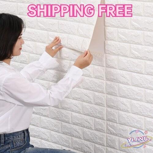 Wallpaper self-adhesive foam wallpaper home bedroom warm 3d stereo wall stickers waterproof and moisture-proof TV background