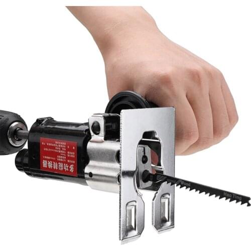 Reciprocating Saw Attachment Electric Drill Into Reciprocating Saw Jig Saw Metal File for Wood Metal Cuting Tool