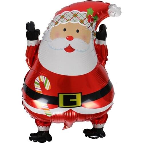 Santa Christmas Balloons Aluminum Foil Balloons Inflated Ball Home Decoration For Christmas Children Party Air Balloon Toys