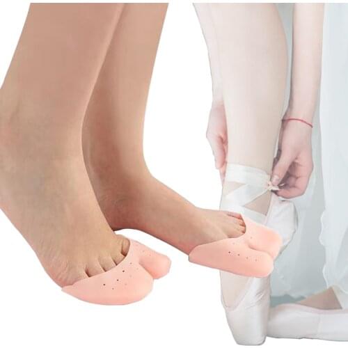 Silicone Toe Protection Sleeve Forefoot Pad Ballet Woman High Heels Anti Wear Correction Hallux Valgus Foot Care Tool Gel Socks