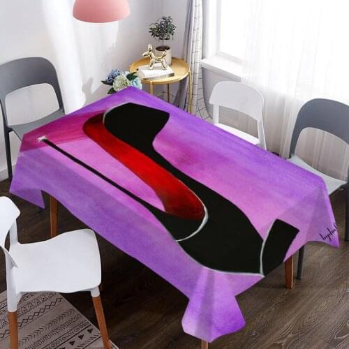 Custom Heels Art Painting Table Cover Waterproof And Oil Proof For Decorative Dining Tablecloth For Picnic Blanket Table Cloth
