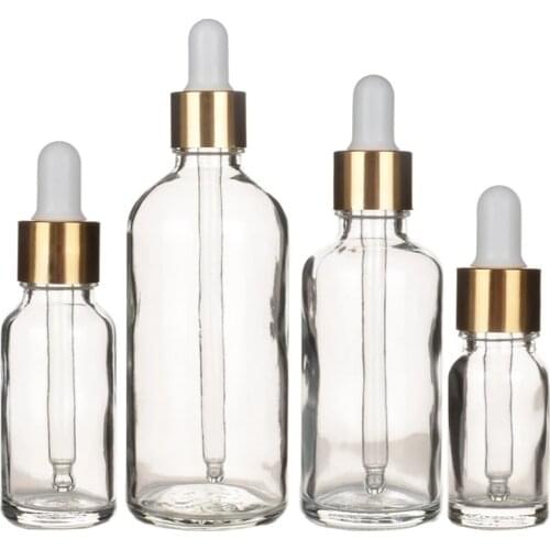 10pcs 5ml 10ml 15ml 20ml 30ml 50ml 100ml Glass Dropper Bottles Translucence Essential Oil Bottles With Glass Pipettes