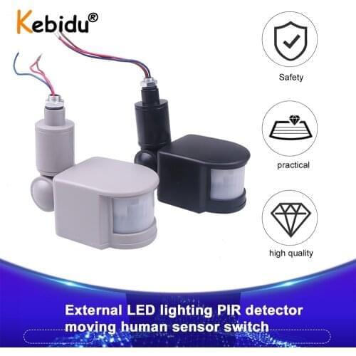 LED Motion Sensor 220V 110V 12V Automatic Infrared PIR Movement Detector Wall Mount Timer Outdoor 12 Volt Sensor Light Switch