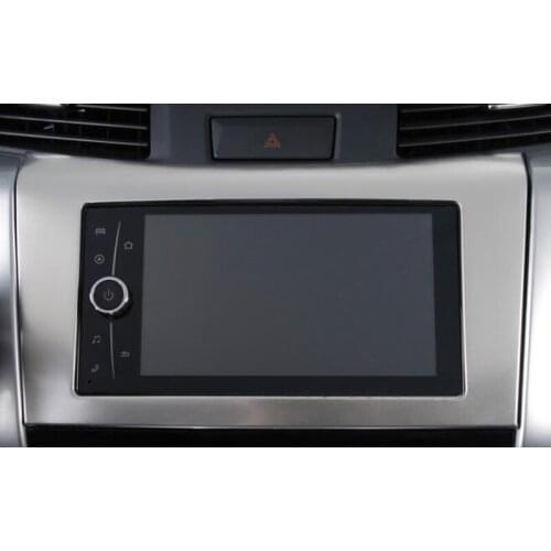 High quality Stainless steel Car navigation panel Cover Trim Car Styling For Nissan Navara NP300 2017 2018 2019 accessories 1pcs