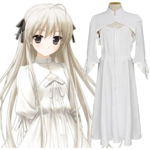 Yosuga no Sora In Solitude Where We Are Least Alone Cosplay Sora Kasugano Dress Sora Women Lolita White Halloween Party Dresses
