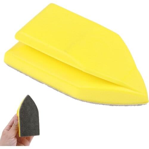 1Pcs Washing Tool Auto Truck Care Felt Washer Tool Yellow Nano Cleaning Brush Car Home Felt Leather Seat 10cm*5cm