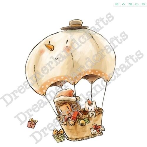 10x8 Girl on parachute Transparent Clear Stamps Silicone Seals for DIY scrapbooking photo album Card Making