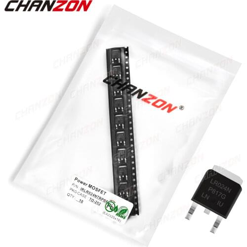 10Pcs IRLR024NTRPBF TO-252 Power SIC Mosfet Transistor Bipolar Junction BJT Powerful Tube Fets SMD 17A 55V Integrated Circuits