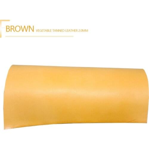 2.0mm Genuine Leather Vegetable tanned leather Material Leather craft Vintage Full grain Pull-Up Cowhide Brown color