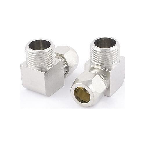 2 Pcs 3/8" PT Male to 10mm Swivel Elbow Quick Coupler Air Connector Fitting