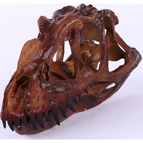 20cm Dinosaur Ceratosaurus Skull Fossil Figurine Aquarium Home Resin Decor