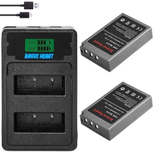 2000mAh PS-BLS5 BLS-5 BLS5 BLS-50 BLS50 Battery for Olympus PEN E-PL2,E-PL5,E-PL6,E-PL7,E-PM2, OM-D E-M10, E-M10 II, Stylus1