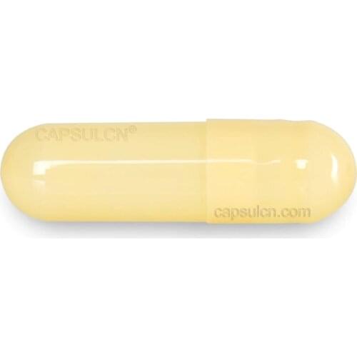 Free Shipping!!! 5000 Pieces / Carton Size 2 Empty Light Yellow Joined Gelatin Capsules