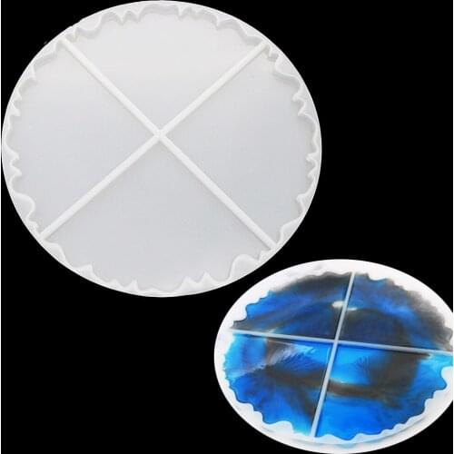 Large round Irregular Cup Tray UV Resin Epoxy Mold Resin Coaster Silicone Craft Epoxy Resin Art Supplies Jewelry Accessories